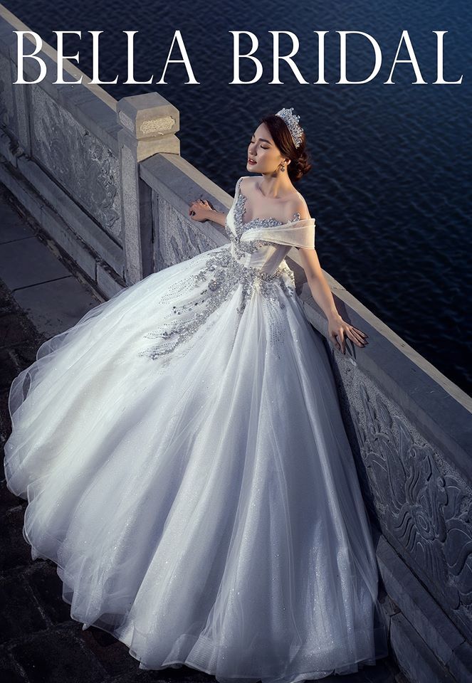 Váy cưới dáng bồng QNB100  Quyên Nguyễn Bridal