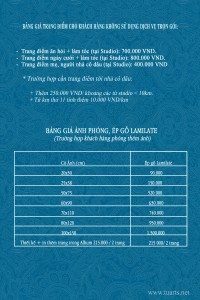 báo giá chụp ảnh cưới