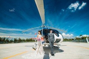 Ảnh cưới đẹp với trực thăng 11