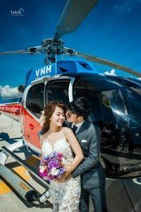 Ảnh cưới đẹp với trực thăng 13