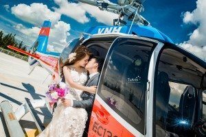 Ảnh cưới đẹp với trực thăng 9