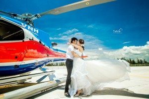 Ảnh cưới đẹp với trực thăng 5