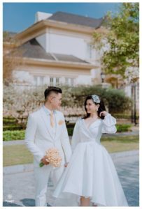 Album ảnh cưới đẹp ở biệt thự hoa hồng