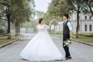 chup anh cuoi - biet thu hoa hong