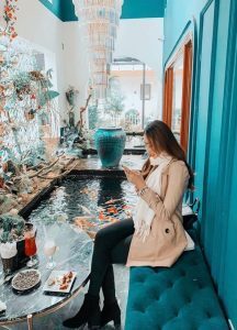 quán cafe cá koi
