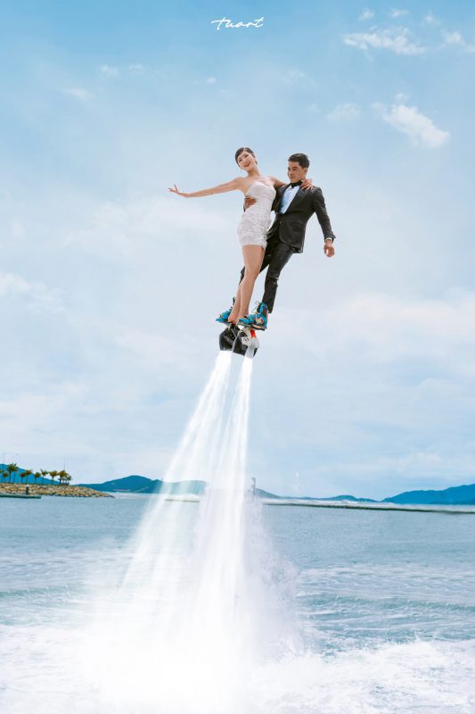 Chụp ảnh cưới với Flyboard: Ý tưởng Độc - Lạ - Chất được thực hiện hoá bởi TuArt