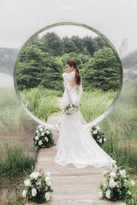 Album ảnh cưới đẹp tại phim trường Santorini Hà Nội
