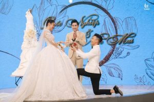 O Sen Ngọc Mai mặc váy cưới Bella được Quốc Nghiệp cầu hôn trên truyền hình